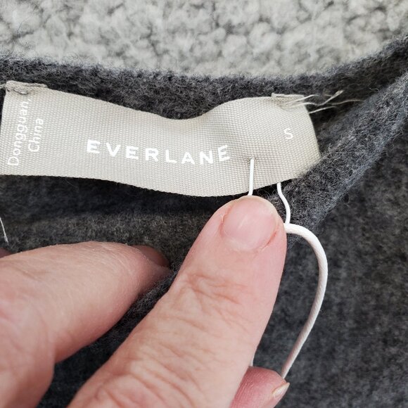 Everlane Cropped Tank Top Womens Size Small S Grey Cozy Stretch Wool Ble… - Picture 4 of 7